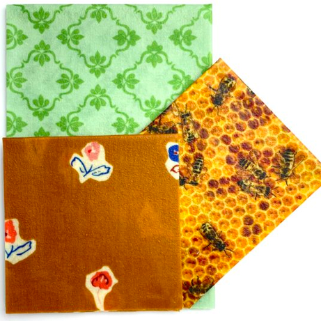Beeswax food wrap, variety pack